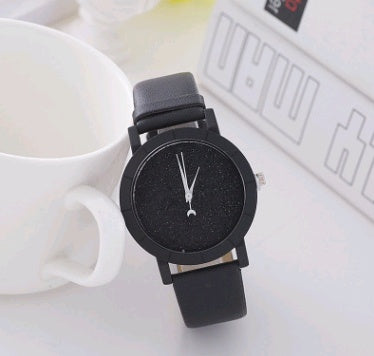 Stylish and simple starry belt watch, female frosted quartz watch student couple watch pair