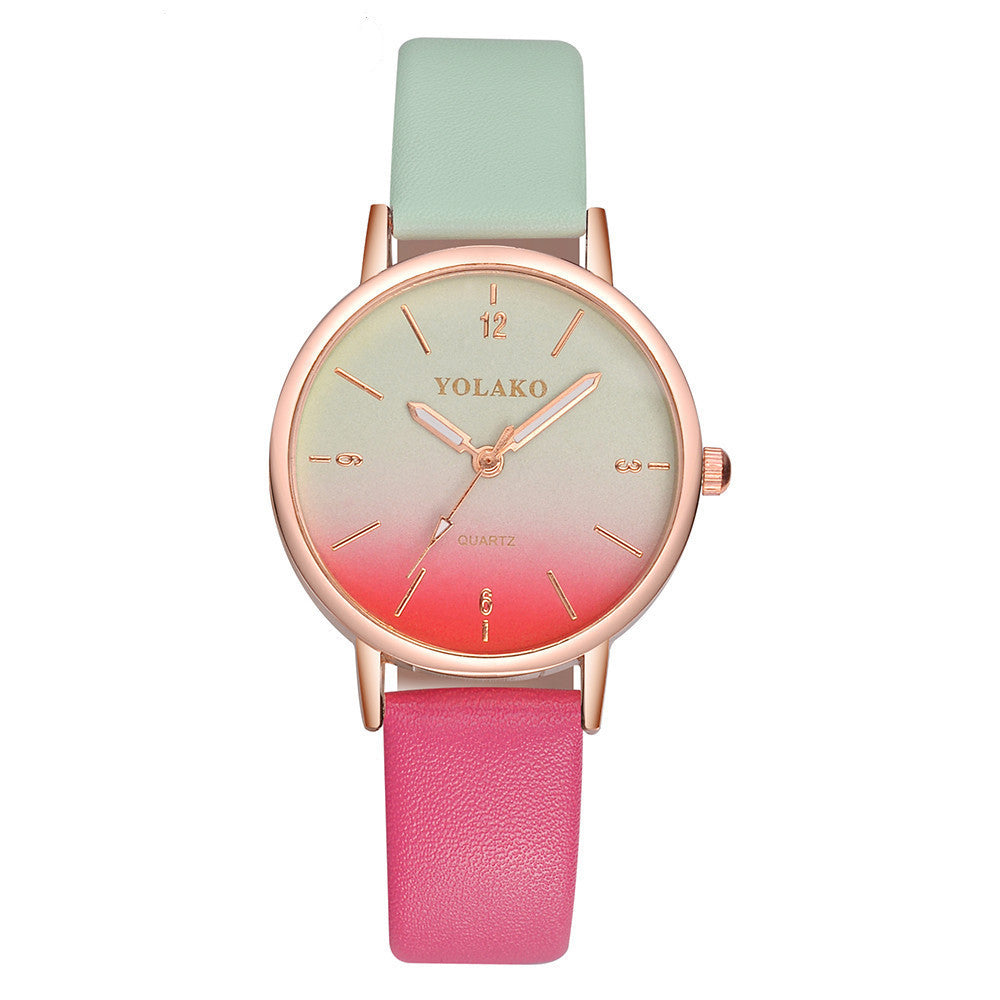 Creative candy gradient watch