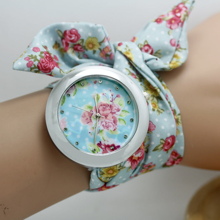 Fabric watch fashion ladies watch high quality fabric watch