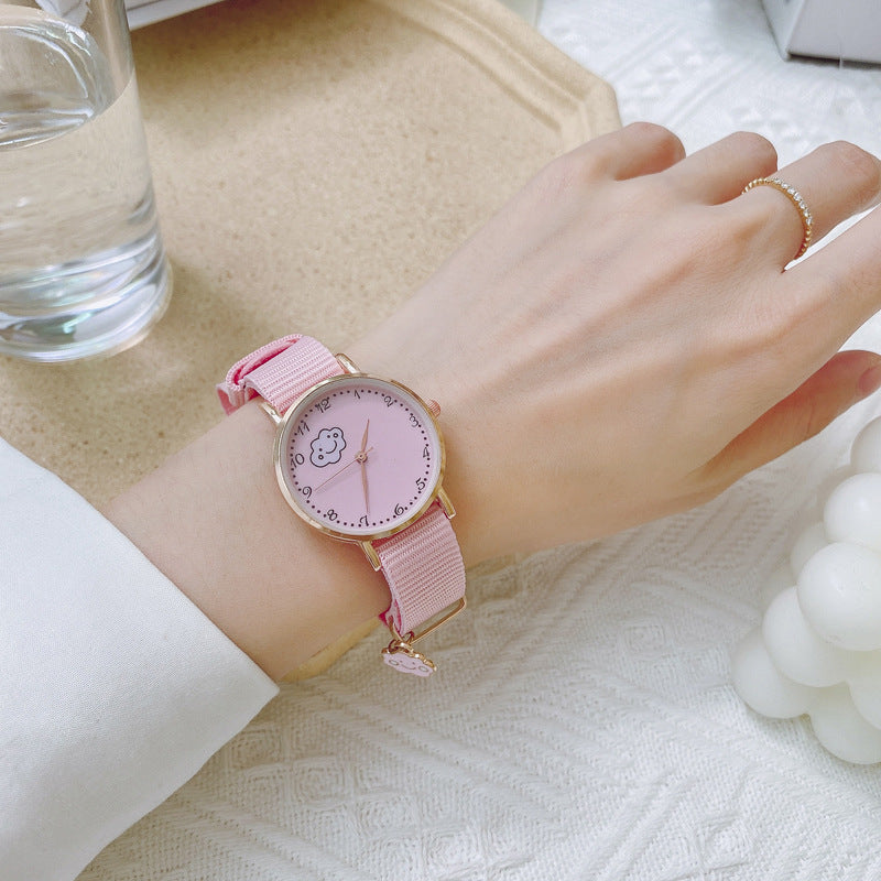 Girl Heart Watch Girl Cute Pendant Macaron Female Watch Ins Student Pendant Watch