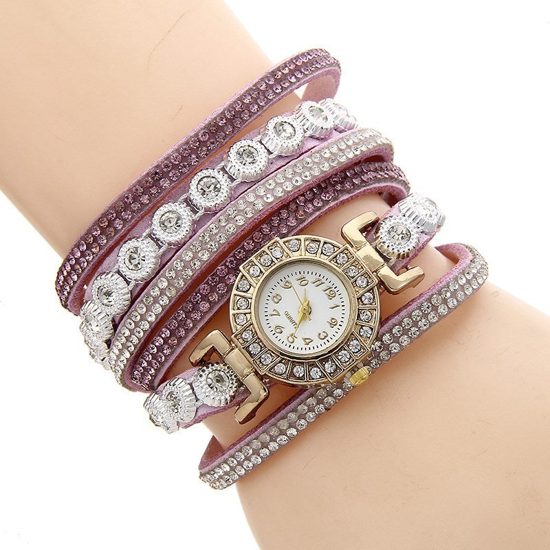 Diamond Ladies Wrap Quartz Bracelet Watch