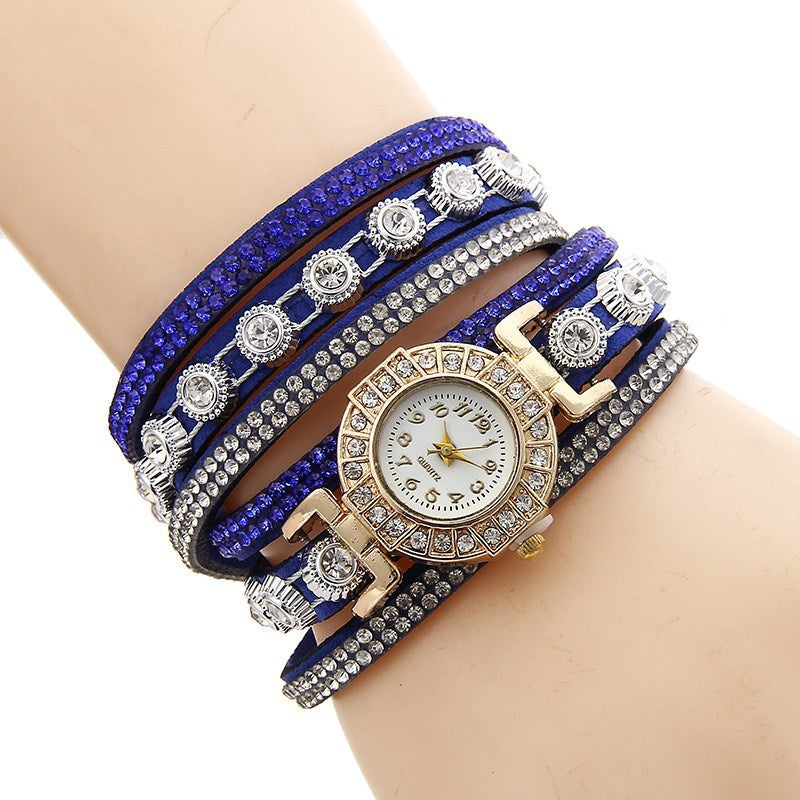 Diamond Ladies Wrap Quartz Bracelet Watch