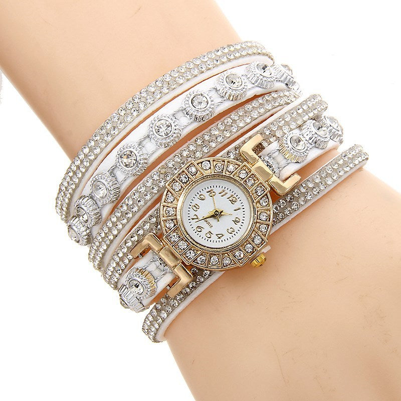 Diamond Ladies Wrap Quartz Bracelet Watch