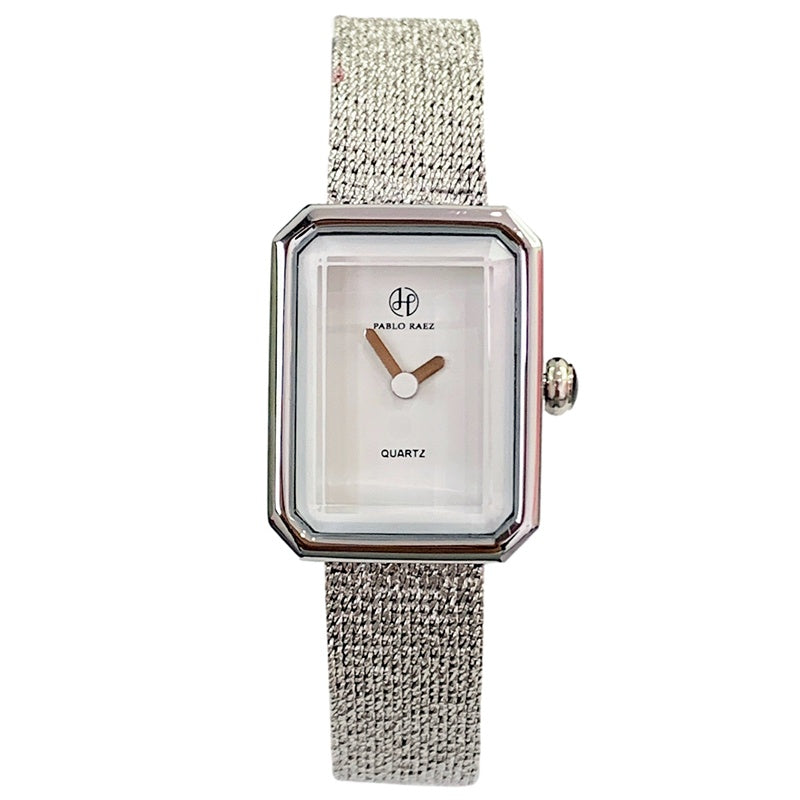 Square Dial Mesh With Delicate Quartz Watch Waterproof