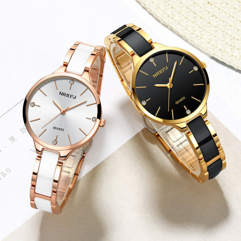 Waterproof quartz watch ceramic watch