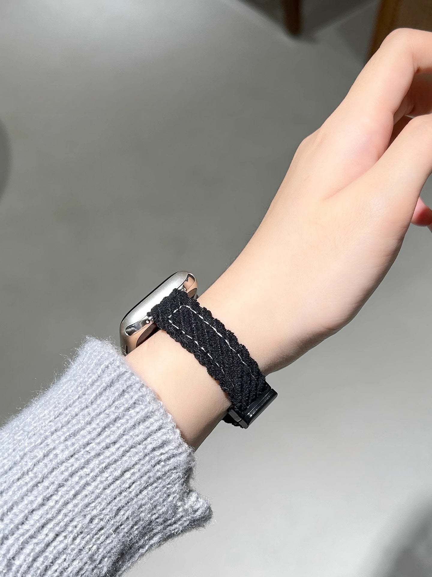 Watch Strap Fashion Casual Plush Knitted Autumn And Winter Women's