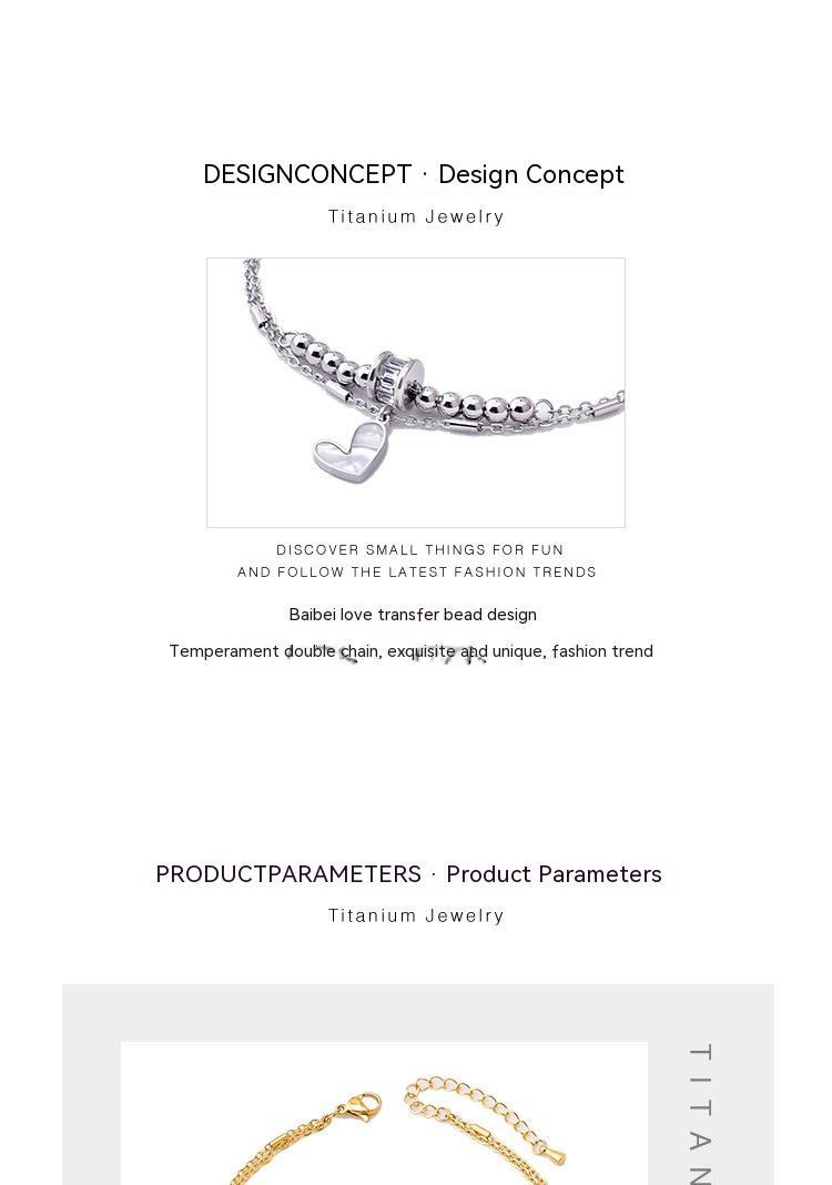 Zircon Transfer Beads Double-circle Anklet