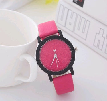 Stylish and simple starry belt watch, female frosted quartz watch student couple watch pair