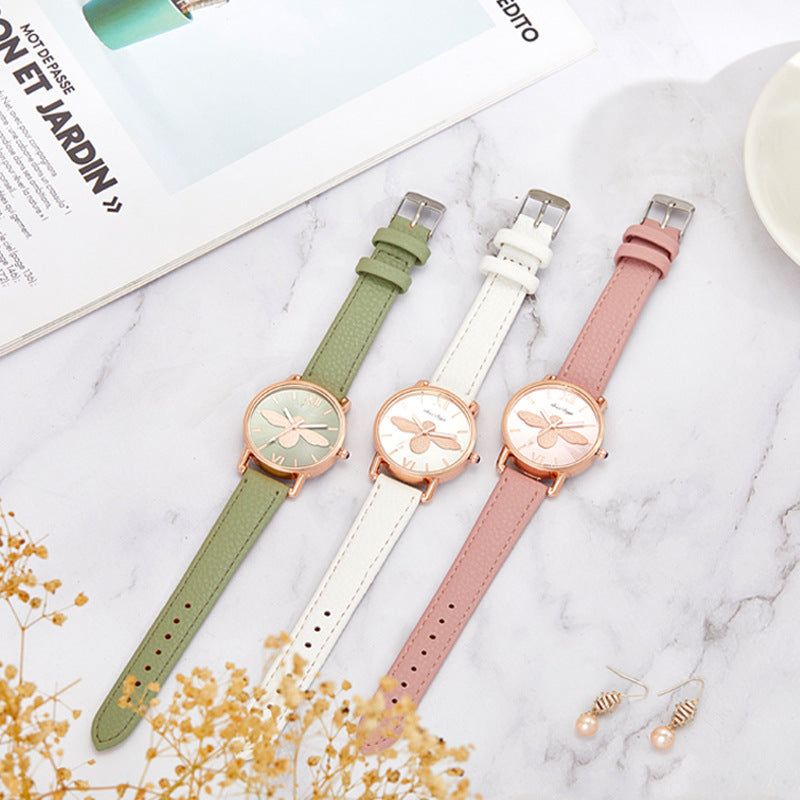 Ladies Fashion Little Bee Simple Quartz Watch