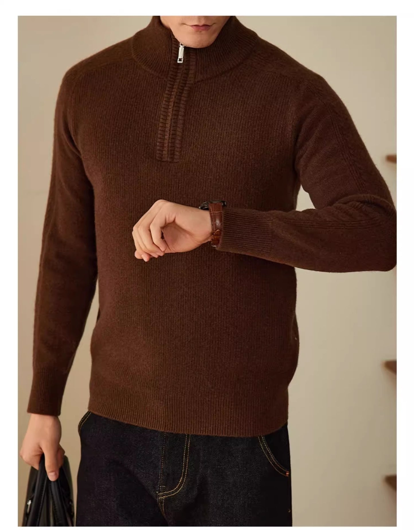 Wool Sweater Men's Business Leisure Warm Sweater