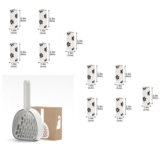 مغرفة فضلات القطط البلاستيكية مع قاعدة أداة تنظيف الحيوانات الأليفة منتجات مرحاض القطط منظف صندوق الفضلات المتين مجرفة منتجات الحيوانات الأليفة