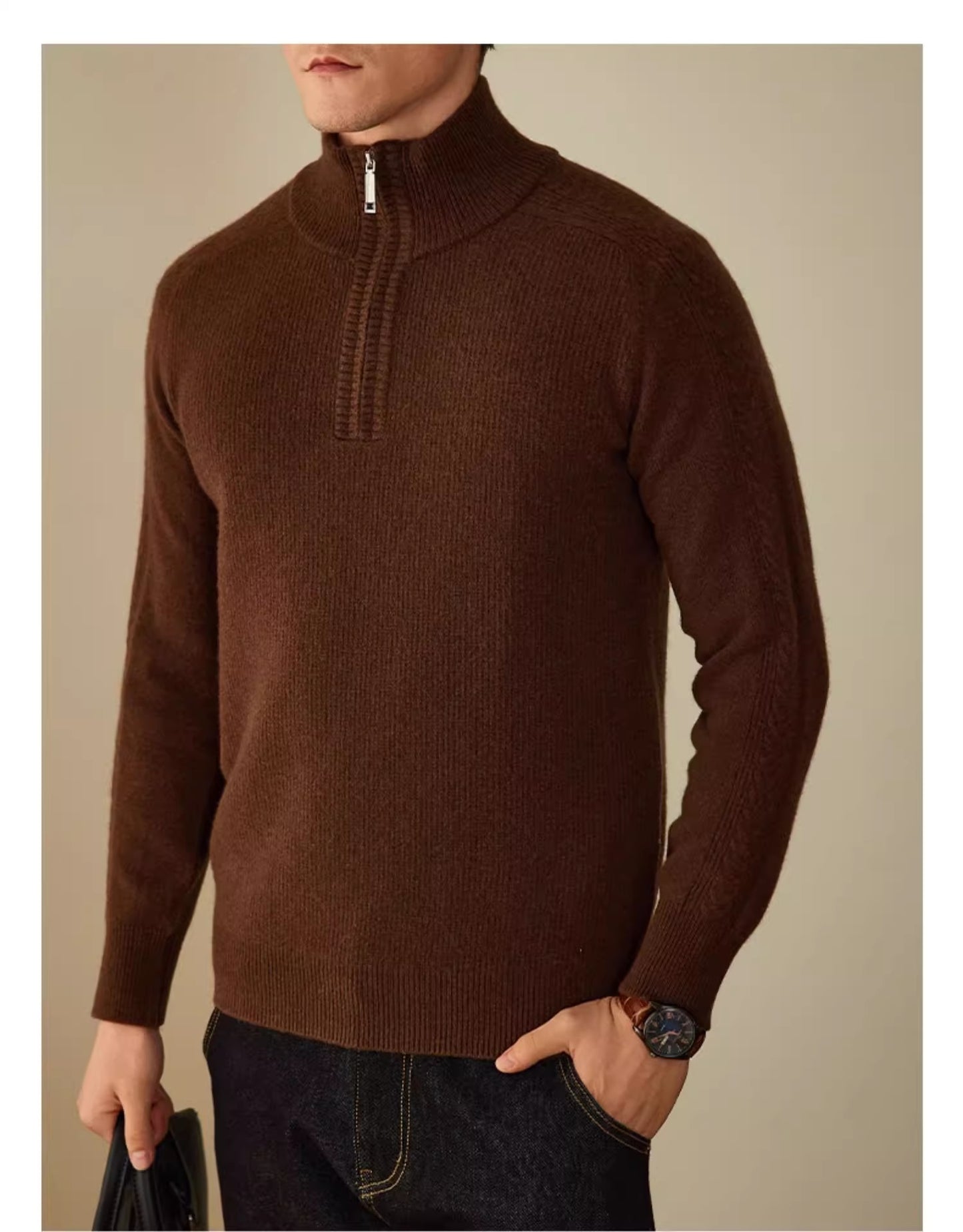 Wool Sweater Men's Business Leisure Warm Sweater