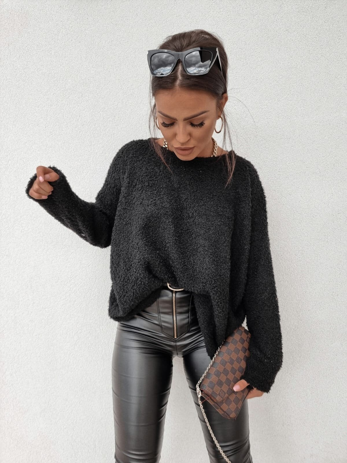 Women's Loose Long-sleeved Off-shoulder Sweater