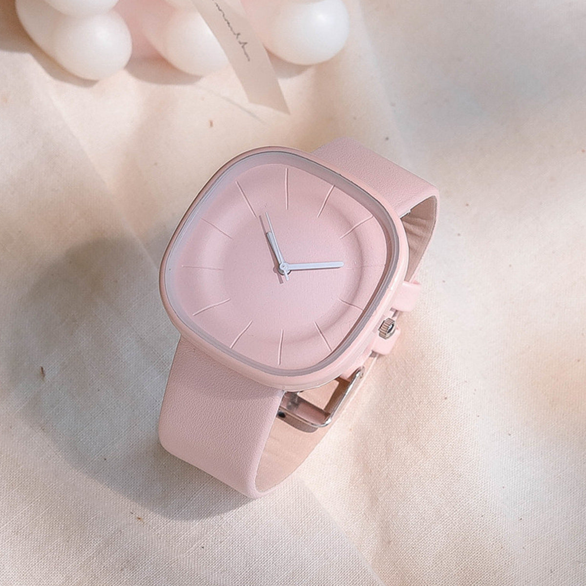 Japanese Minimal Milk Sugar Square Watch Female