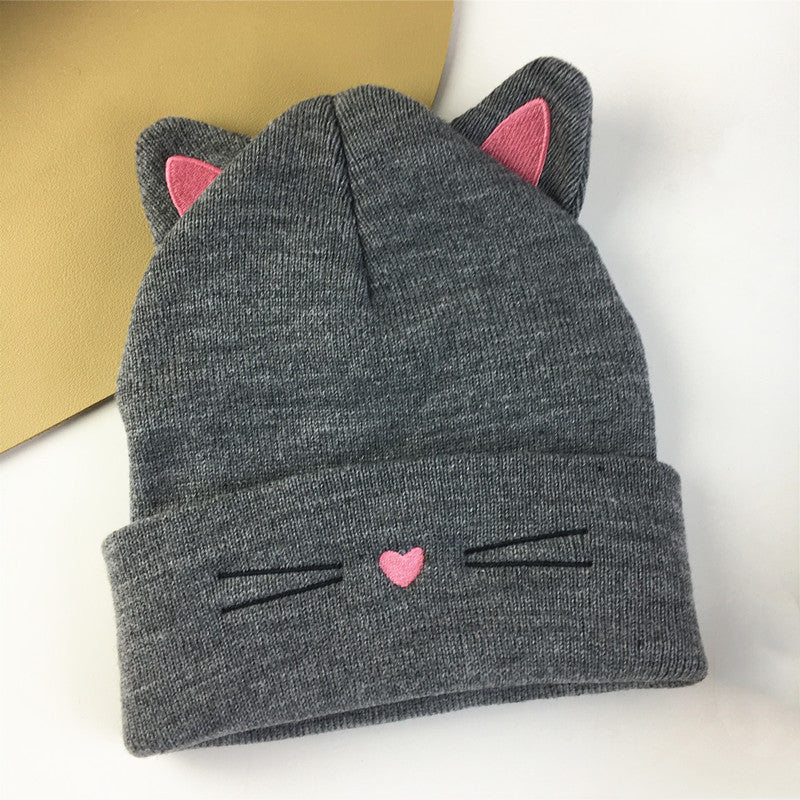 Ear Wool Toe Cap Beanie Hat