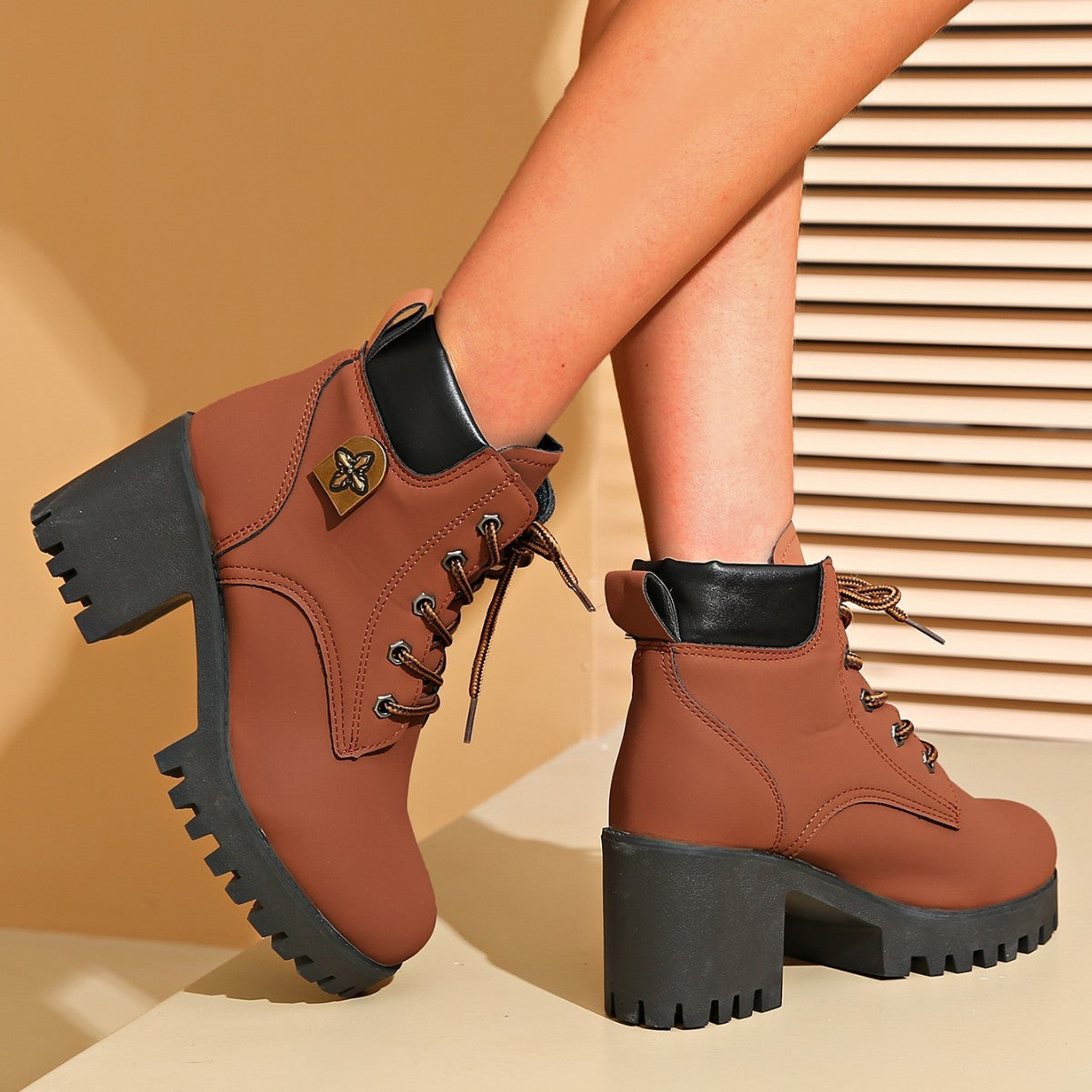 Chunky Heel Plus Size Martin Boots Thick Bottom Fashion All-match