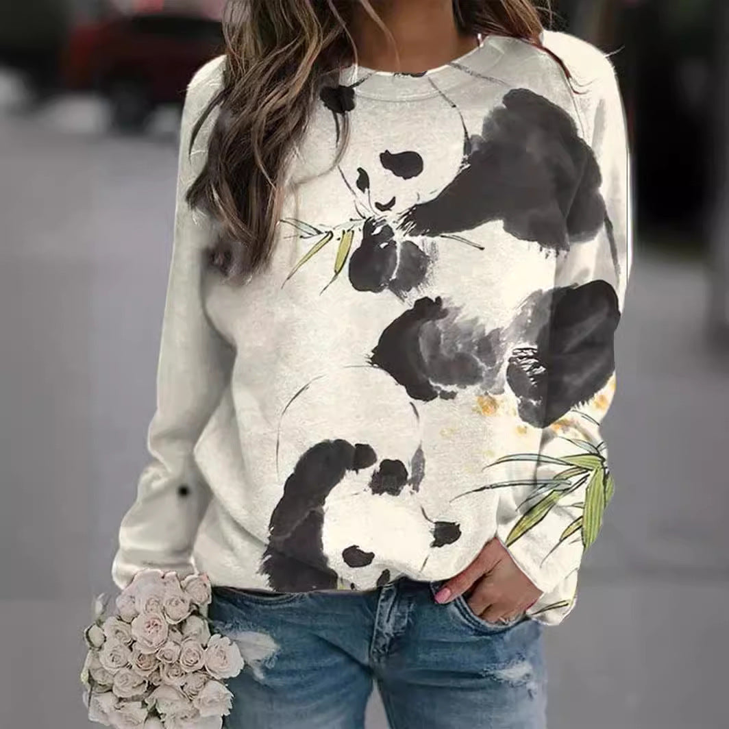 Autumn Street Fashion Round-neck Shirt Top