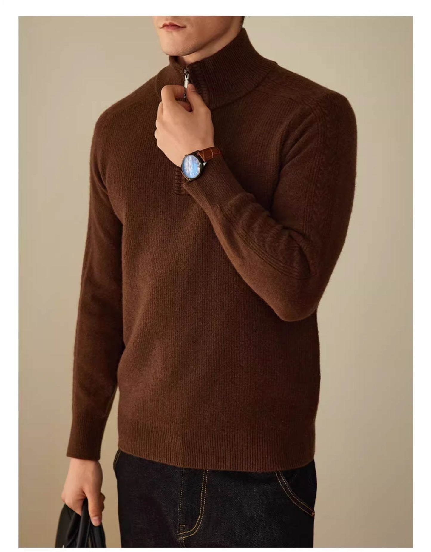 Wool Sweater Men's Business Leisure Warm Sweater