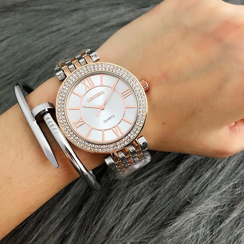 Luxury Crystal Korean Casual Fashion Roman Design Watch