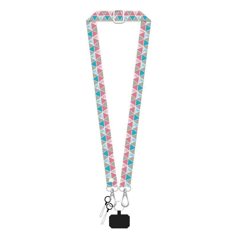 Backless Crossbody Widened Printing Anti-lost Hang Rope Fixed Card Type Mobile Phone Shoulder Strap Neck Rope