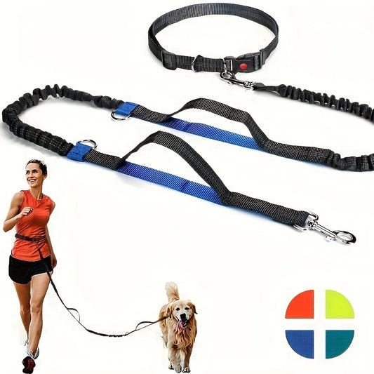 both running elastic for outdoor dogs this reflective enthusiasts, high-visibility belt is pet leash for dura Perfect hands-free