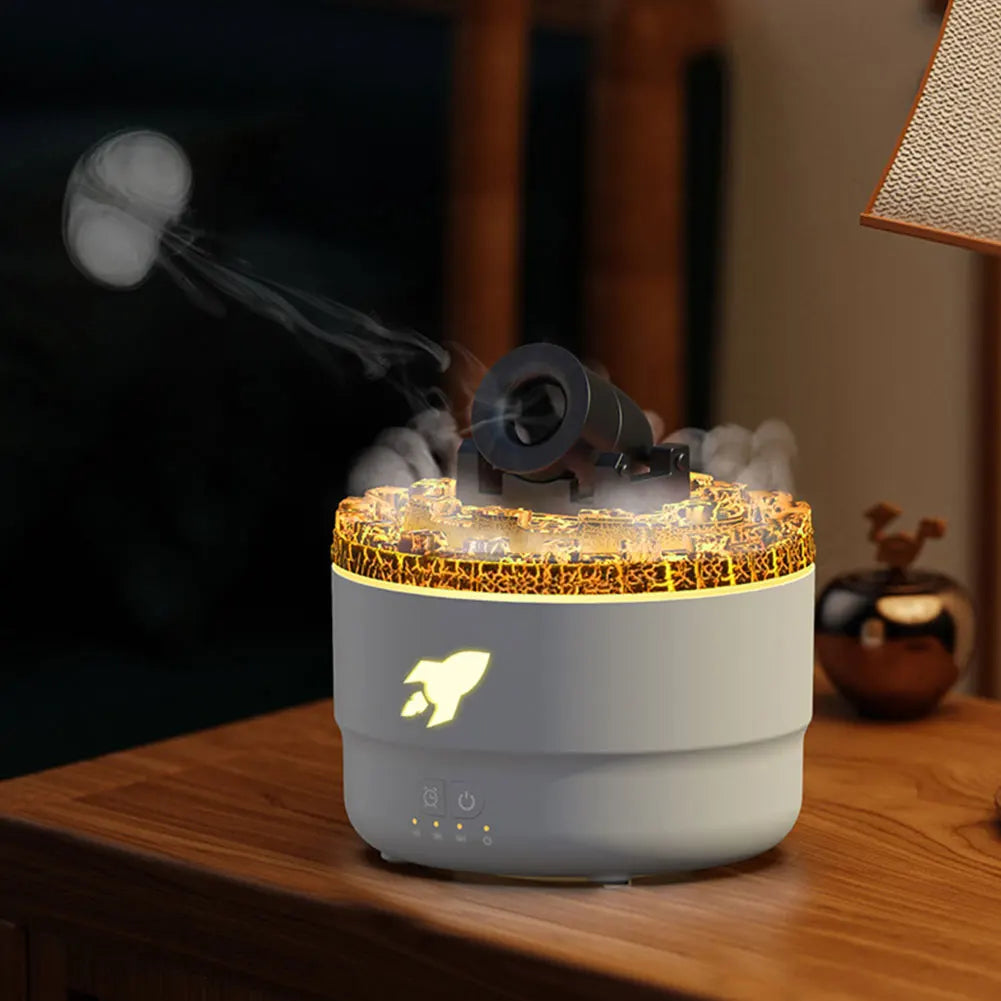 مرطب هواء Volcanic Crack Air Humidifier Cannons Aroma Diffuser Cannon Blast Turret Aromatherapy Humidifier مرطب هواء لغرفة النوم