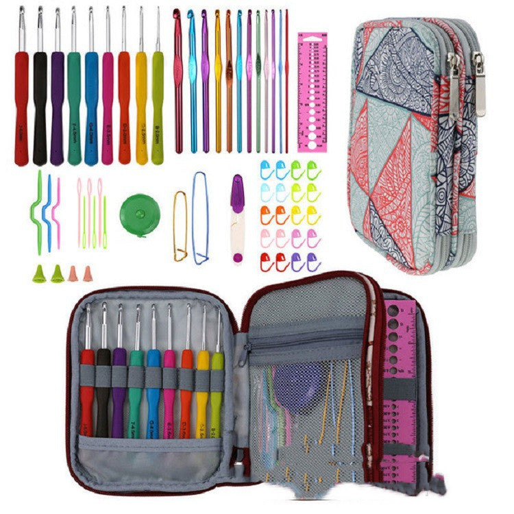 36 Styles Crochet Hook Set With Case Weaving Knitting Needles Set DIY Needle Arts Craft Sewing Tools Accessories For Women