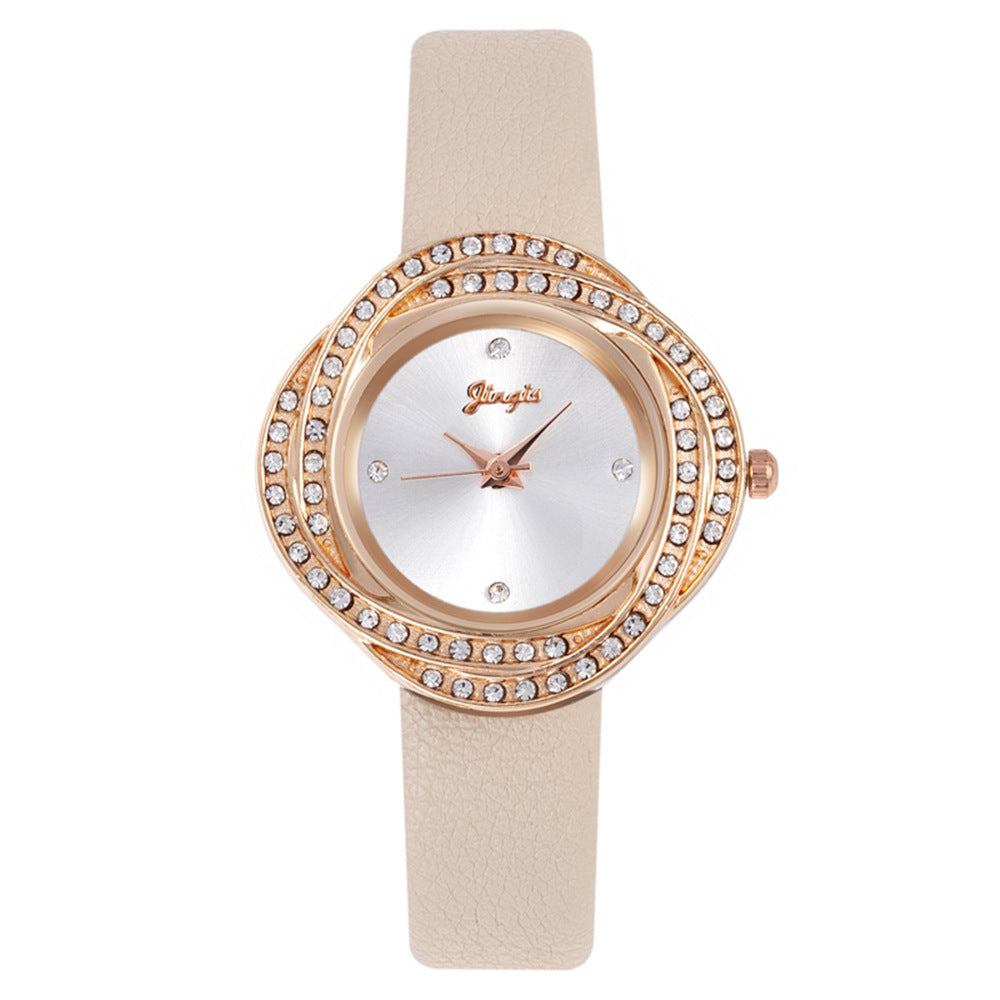 Women's Quartz Watch With Diamond Dial