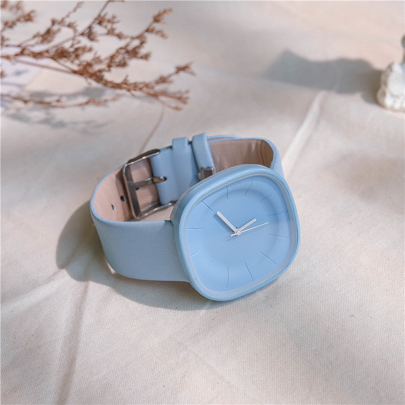 Japanese Minimal Milk Sugar Square Watch Female