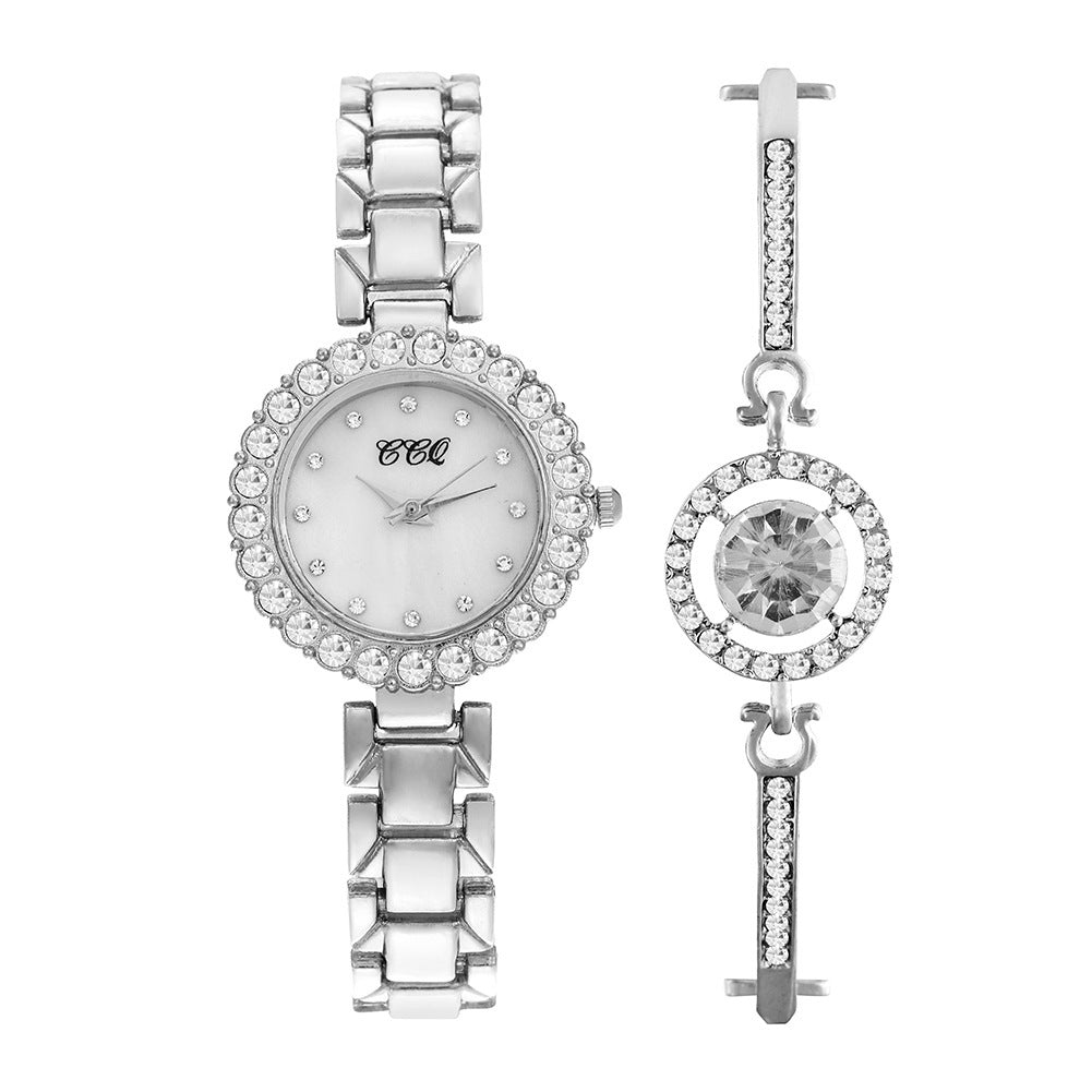 Women's Fashion Diamond Bracelet Watch Suit