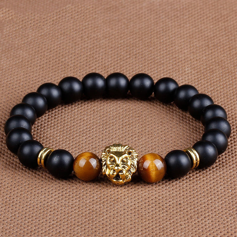 Natural stone fire stone Hand Beaded Bracelet aliexpress hot stretch bracelet bracelet explosion lady lion